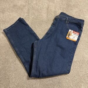 Wrangler Heritage Jeans Men 40x34 Blue Denim Relaxed Fit Low Stretch Medium Wash